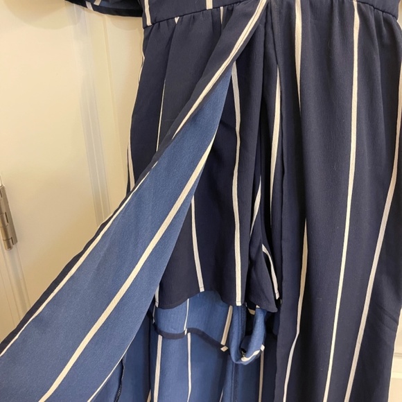 Navy & White Striped Romper - Picture 3 of 4